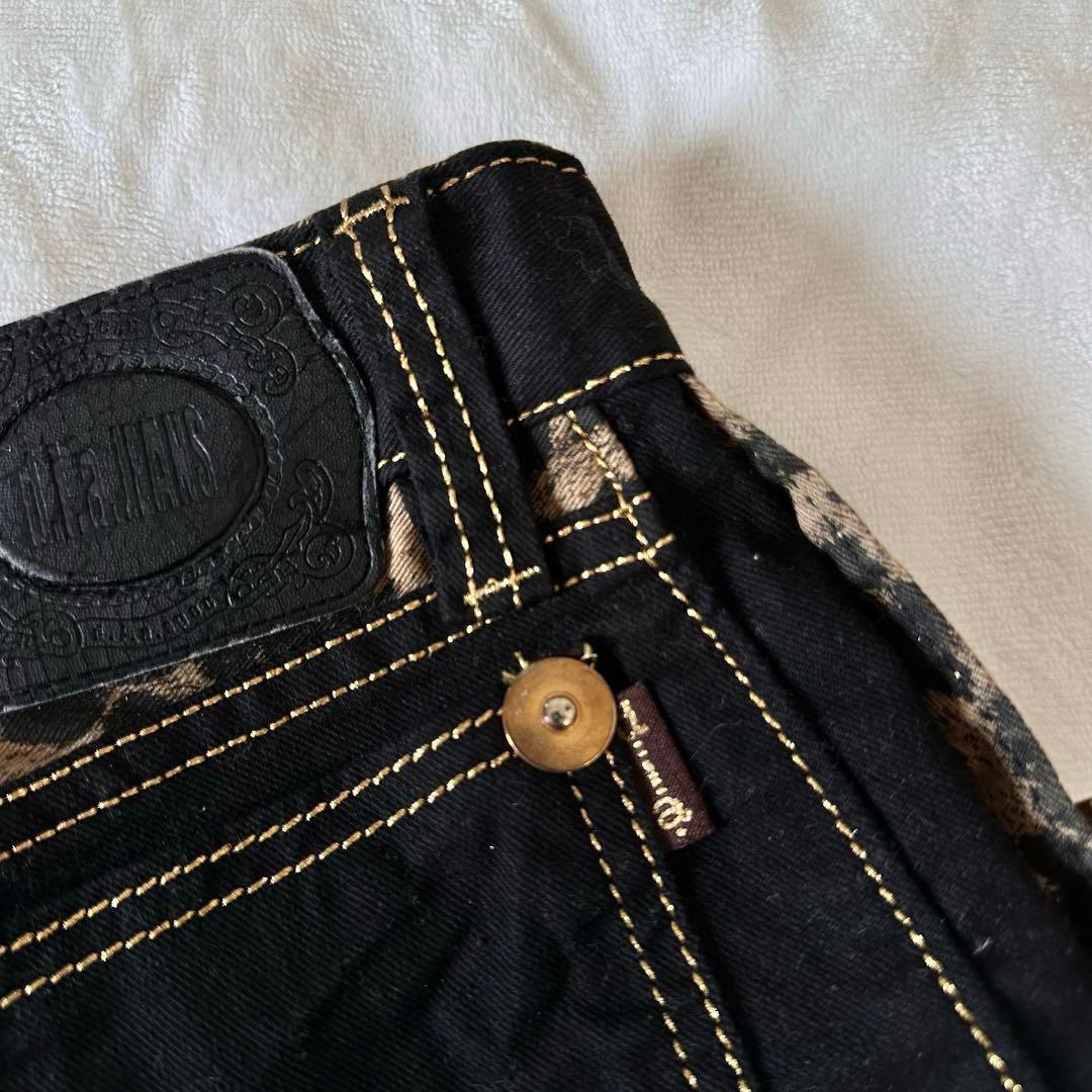 元祖【d.i.a.】サイドベルトレオパードショーパン ゴールドステッチ 当時物