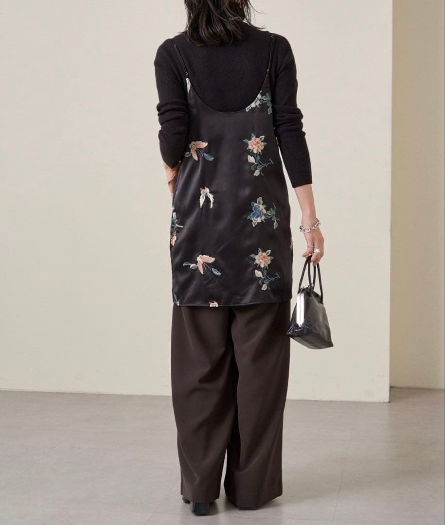 Omekashi （オメカシ）レイヤードキャミチュニック ブラック