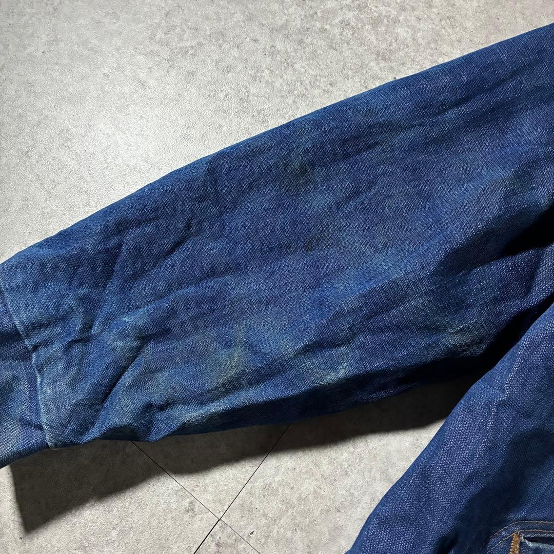 USA製70s Wranglerブランケットデニムジャケット襟コーズサイズ48