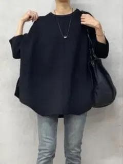 美品 ビアズリー 24AW ニットコンビダンボールプルオーバー ブラック