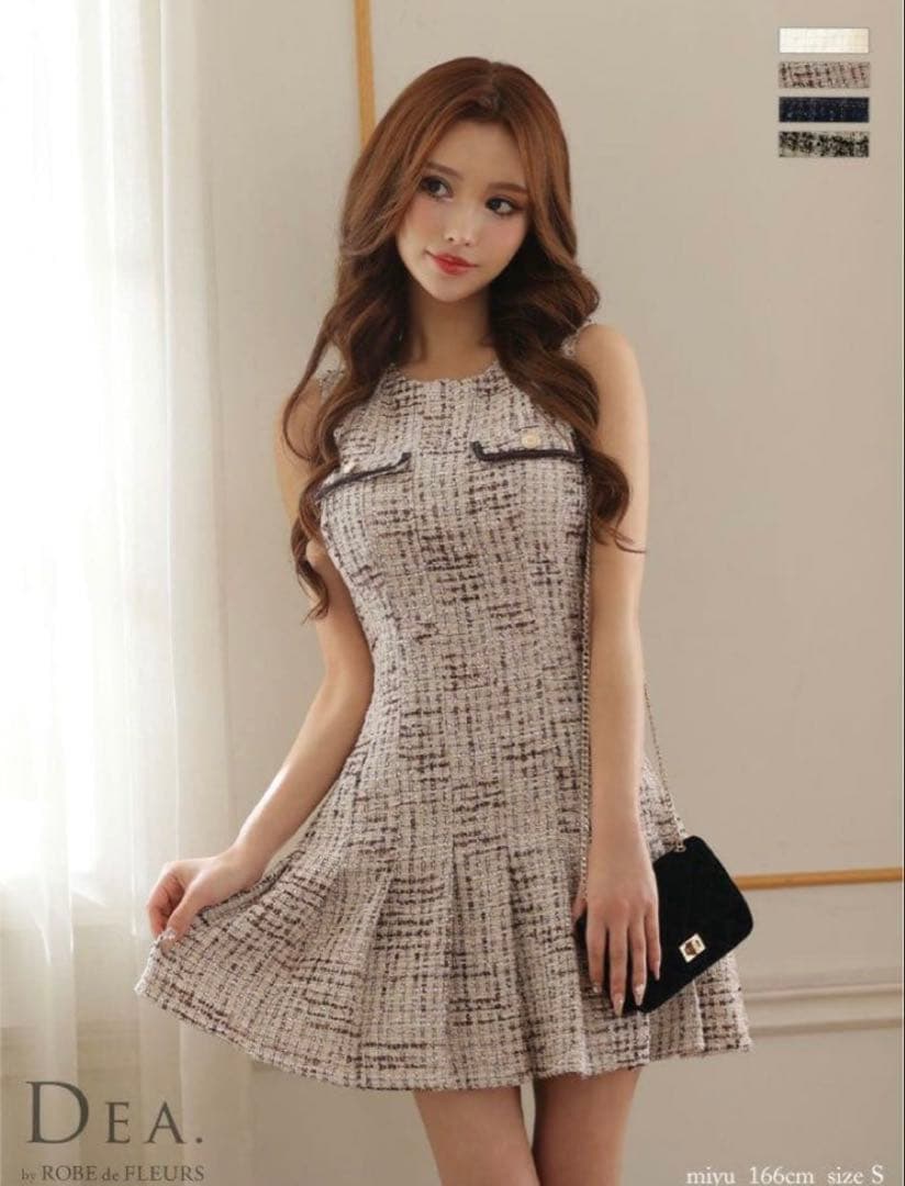 DEA. ツイードフレアドレス