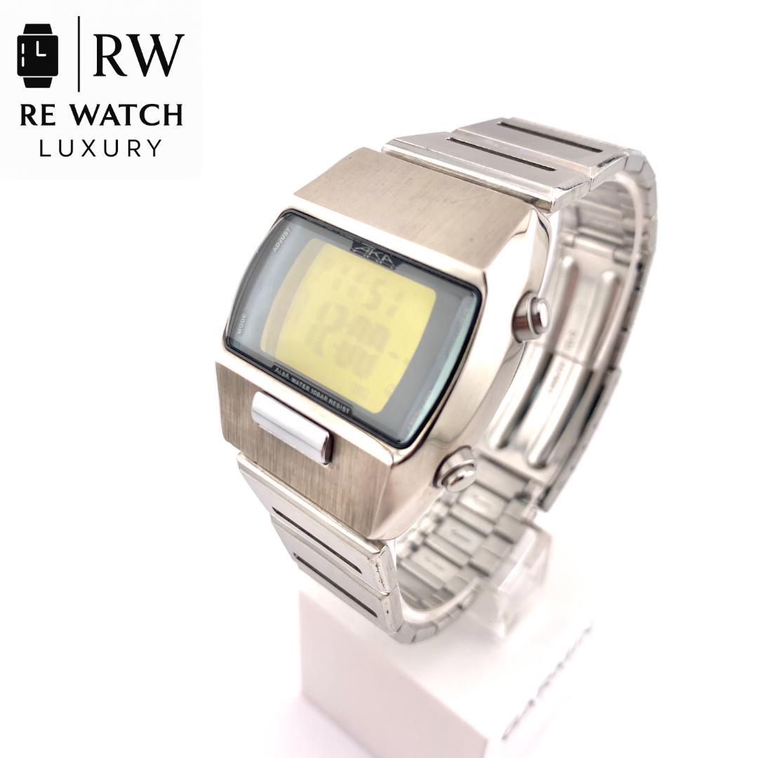 7-4832 アルバ W620-4130 デジタル腕時計 ステンレスシルバー