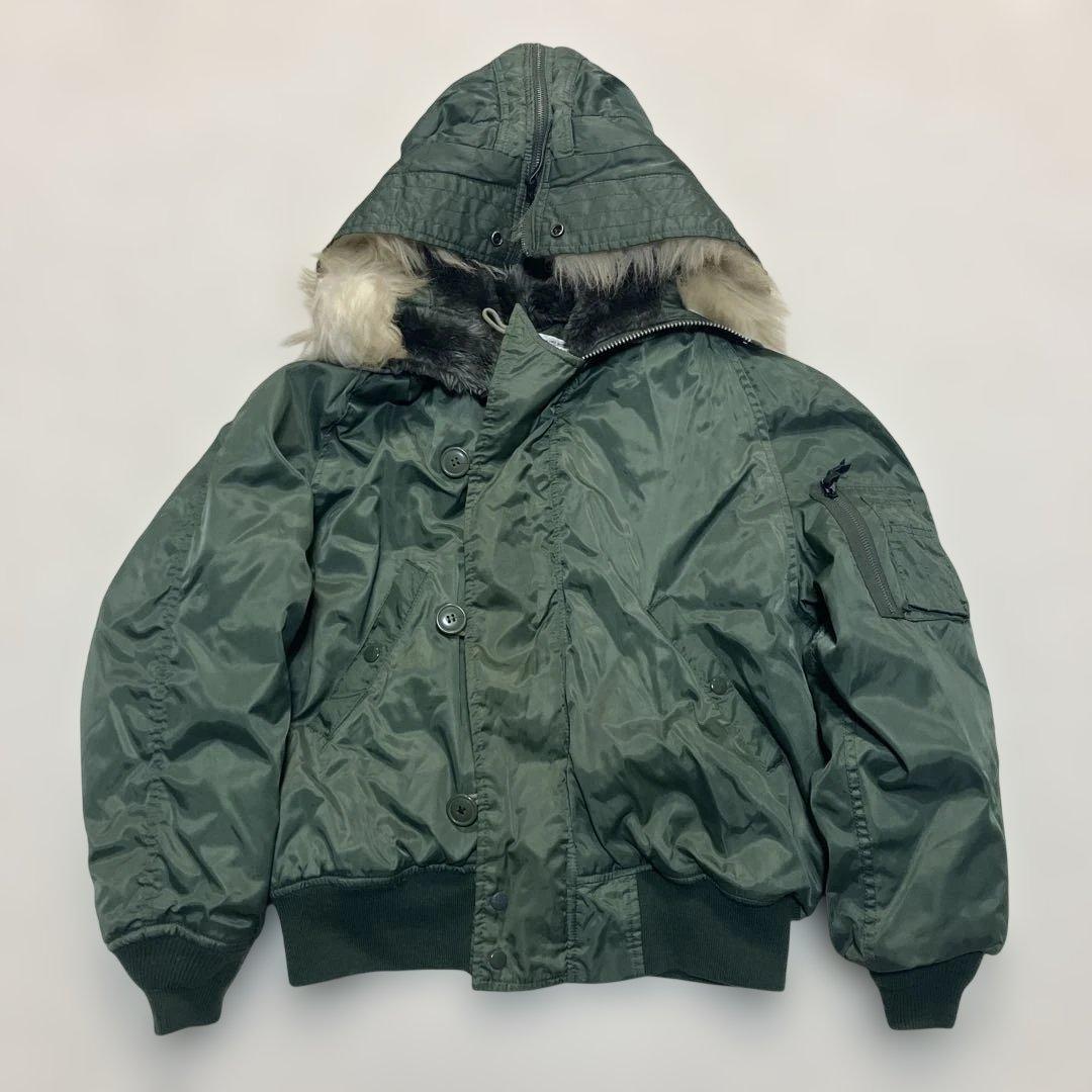 人気商品 90sN-2B 短丈 オリーブ フライトジャケット　USエアフォース