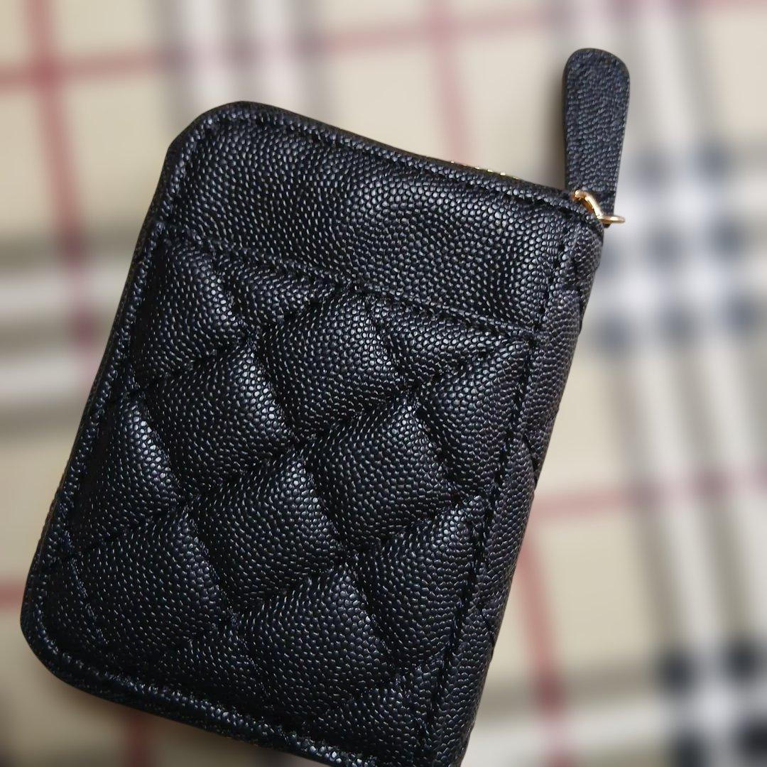 新品未使用　CHANEL ブラック キルティング ケース　カードケース