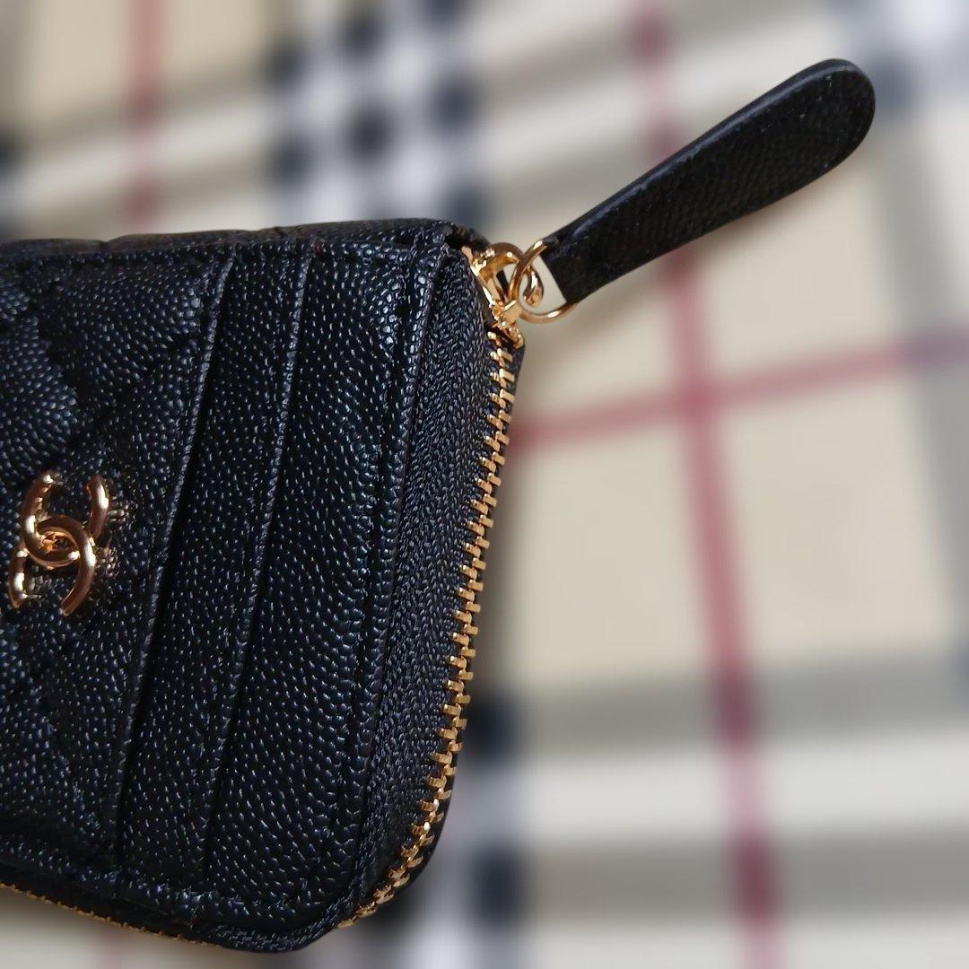 新品未使用　CHANEL ブラック キルティング ケース　カードケース