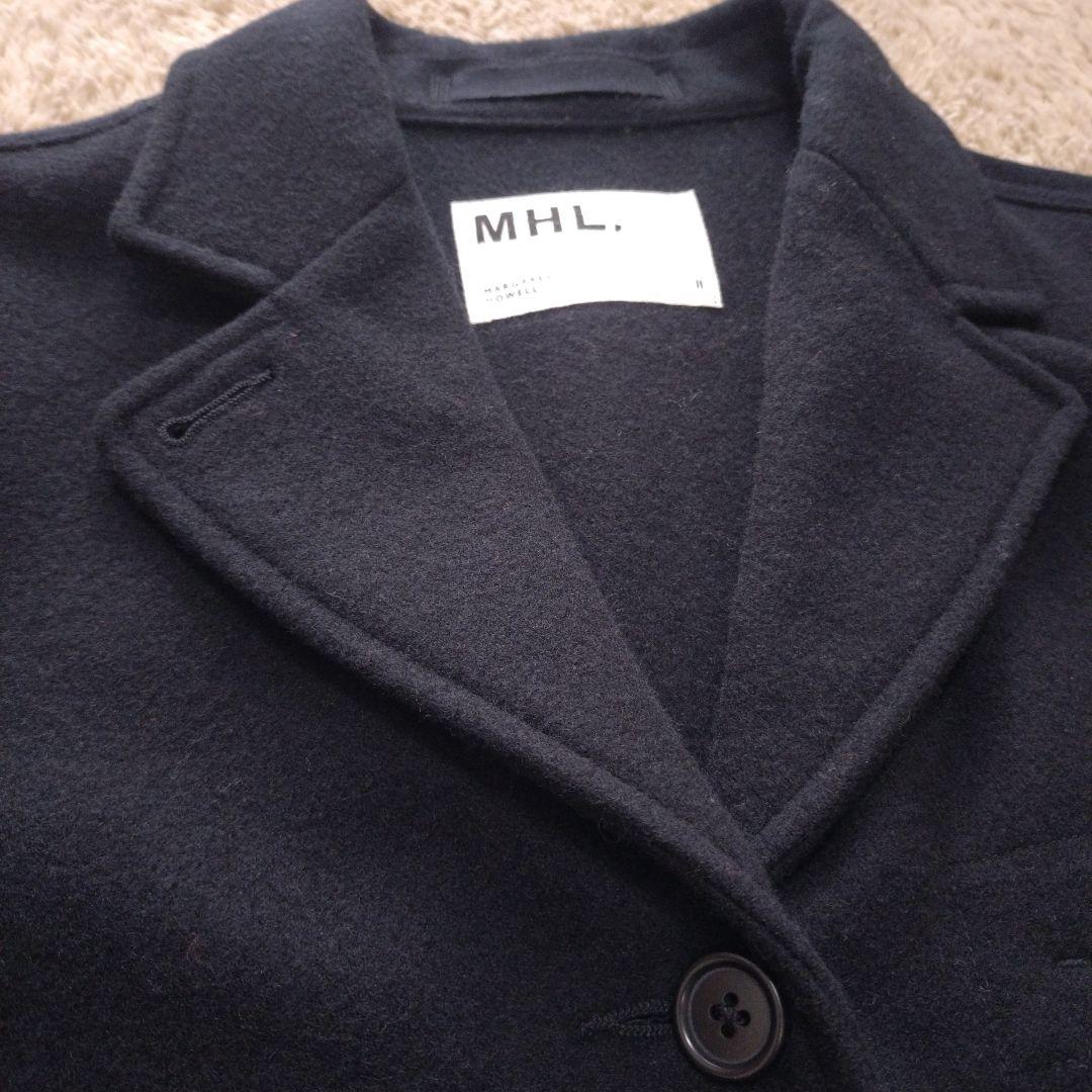 MHL ウールジャケット ブラック FELTED SHETLAND WOOL