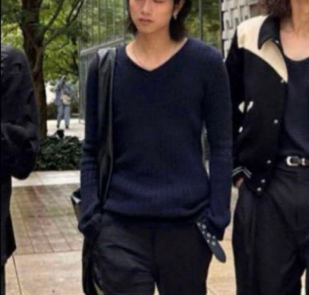 【Vintage】90s 00s Vneck Black Knit