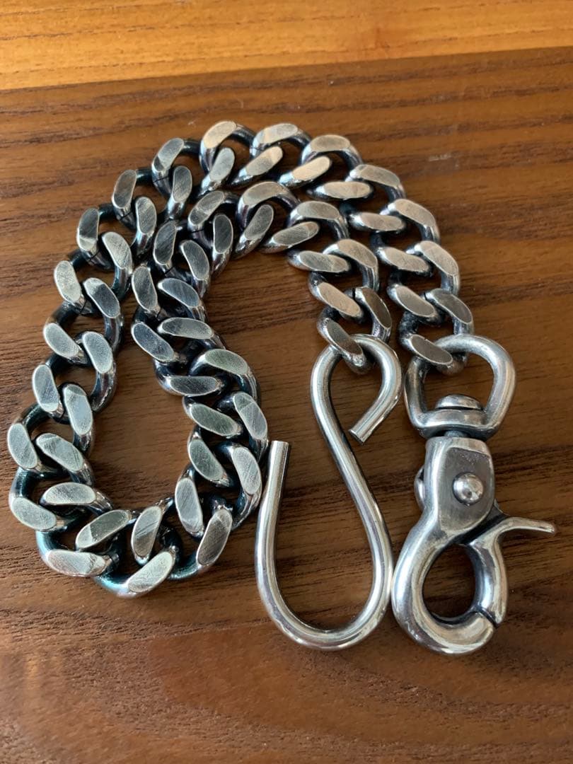 NANAさま専用銀厚ウォレットチェーン45cm2本　ナスカン　ハンドメイドSカン