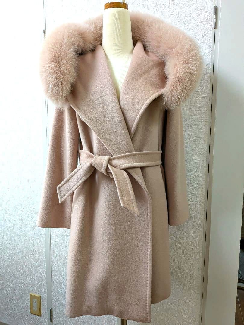 MaxMara ファーコート ベージュ系