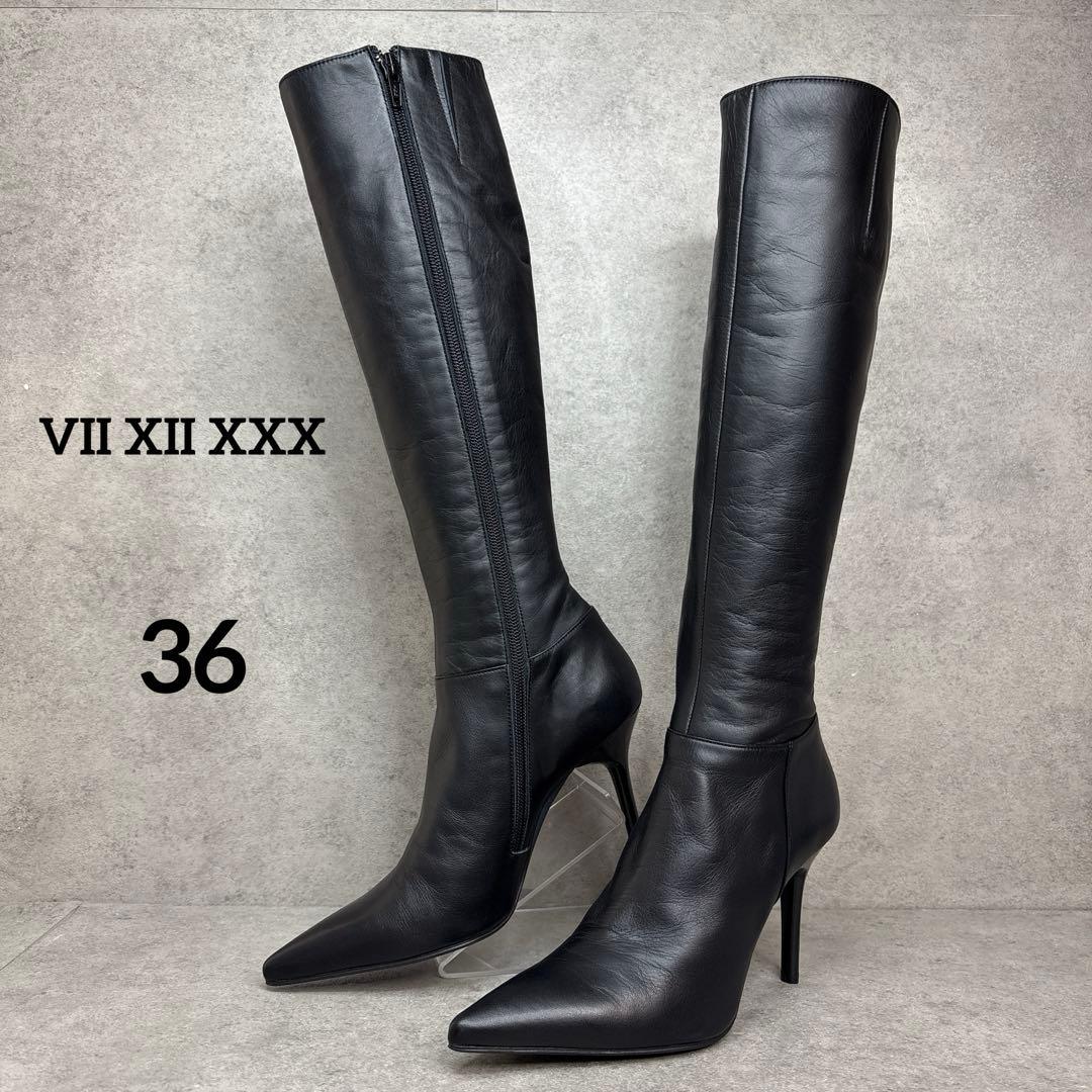 新品！VII XII XXX セブントゥエルブサーティ ポインテッドロングブーツ