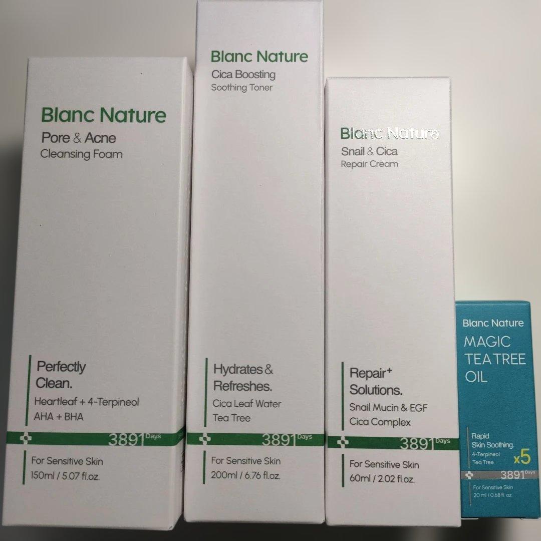 Blanc Nature スキンケア人気4点セット ニキビ対策