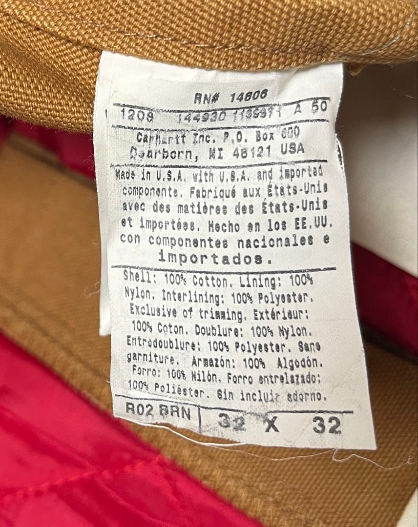 USA製 Carhartt カーハート ダック ダブルニー ビブオーバーオール