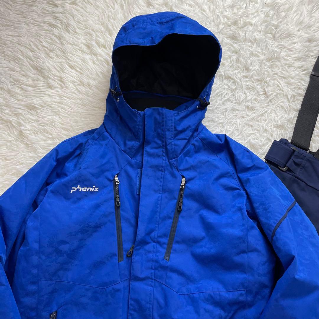 高級感✨フェニックス スキーウェア セット 上下 メンズ M 青 黒 総柄