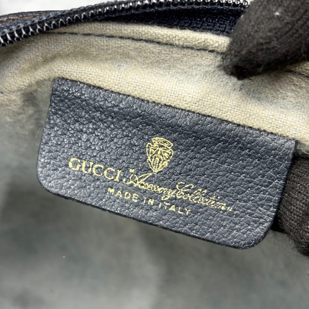 ✨美品✨GUCCI シェリーライン GG ネイビー クラッチバッグ レザー