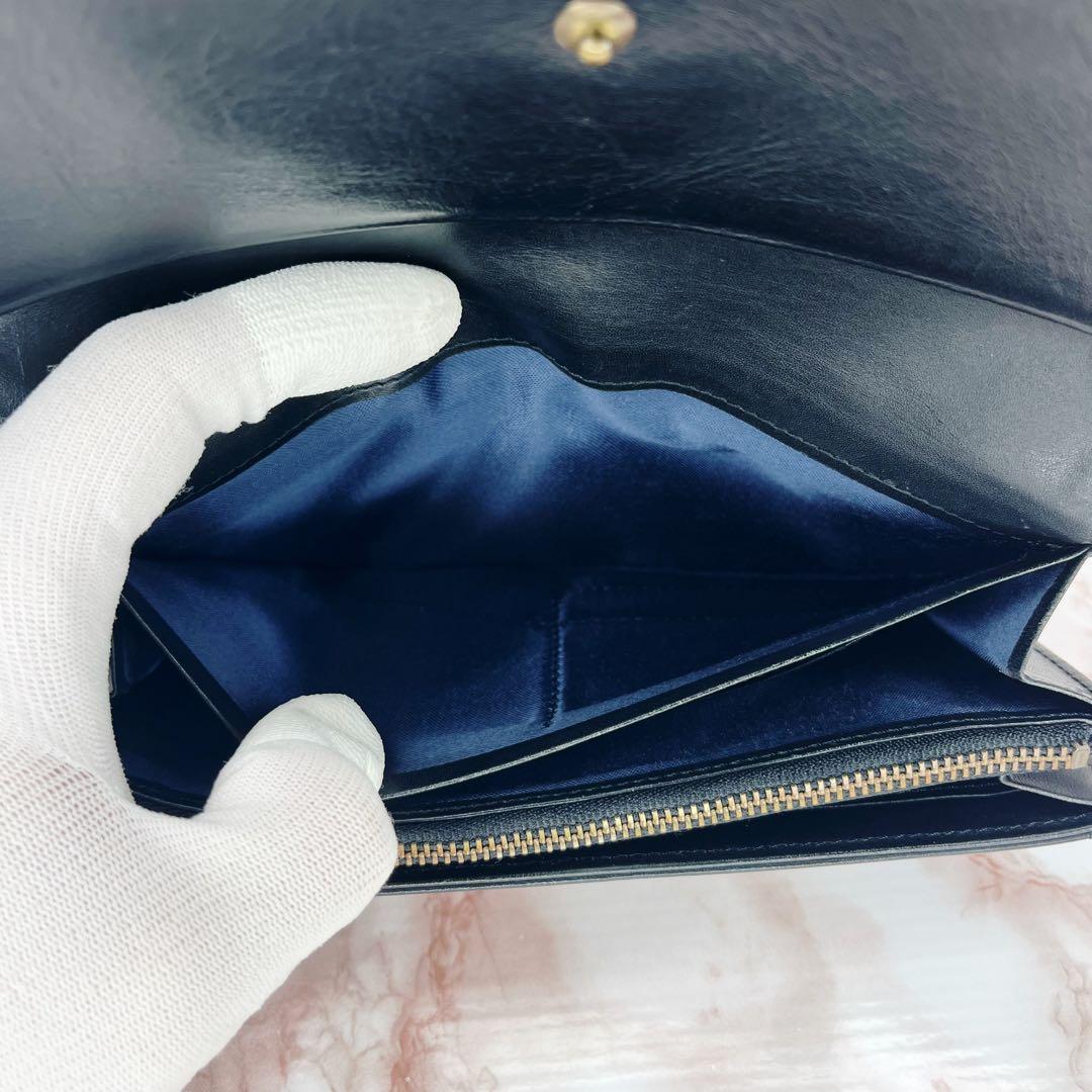 【極美品】BURBERRY チェック柄 長財布 二つ折り財布45