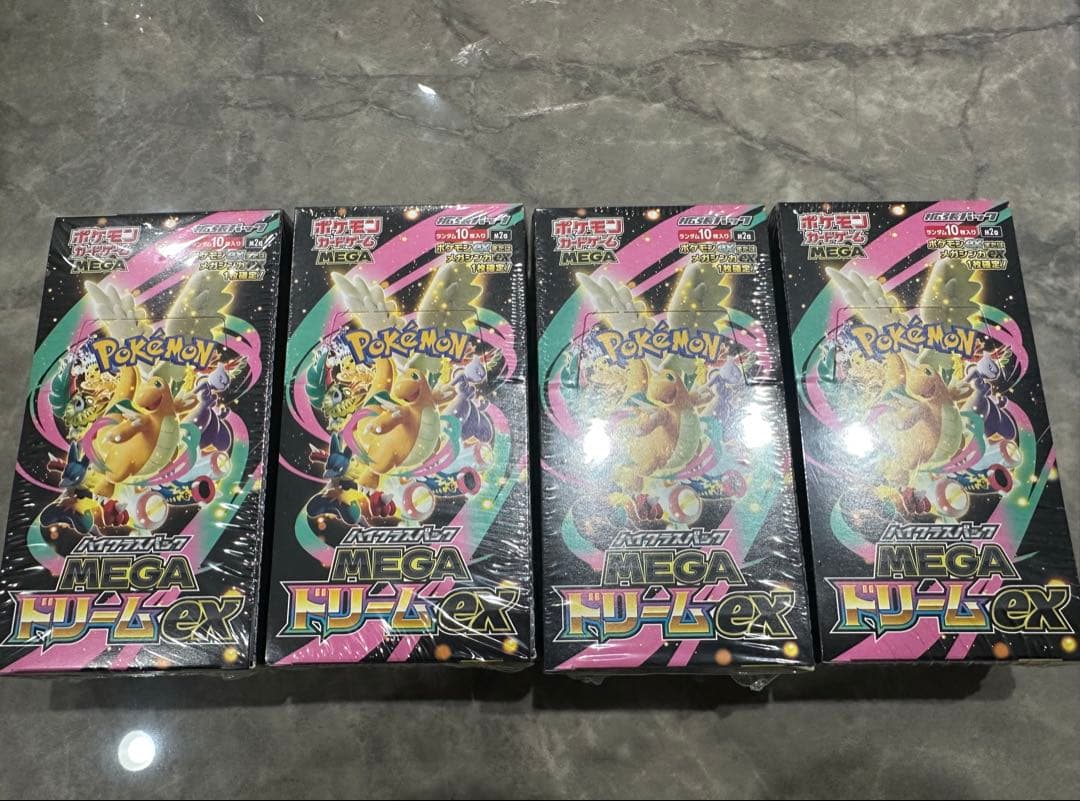ポケモンカード　メガドリームex 4box シュリンク付き　未開封
