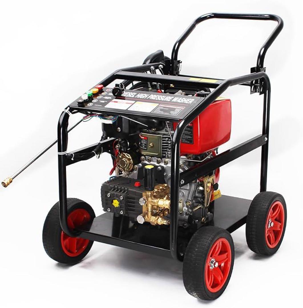 エンジン高圧洗浄機 キーで起動 ディーゼル燃料 エンジン式高圧洗浄機
