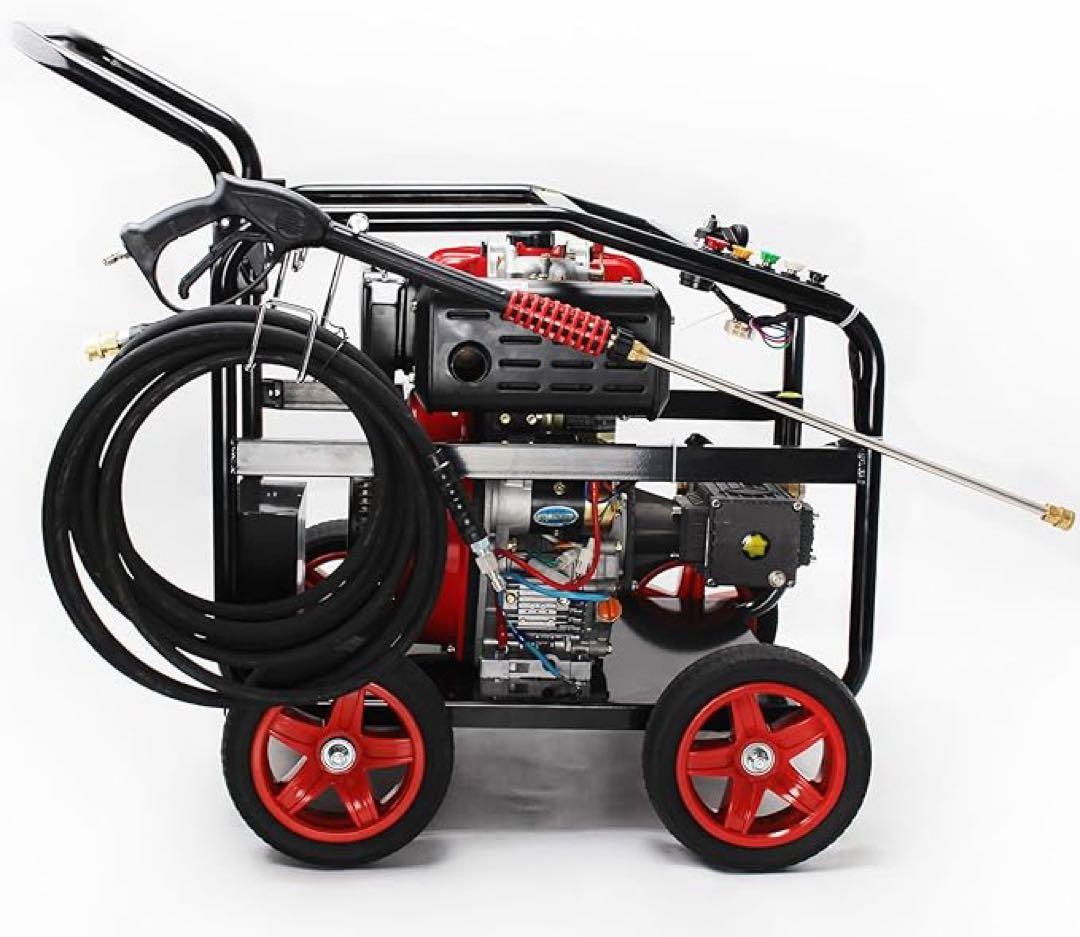 エンジン高圧洗浄機 キーで起動 ディーゼル燃料 エンジン式高圧洗浄機