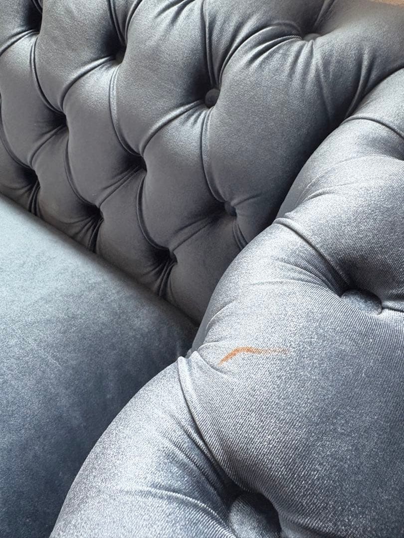 高級ソファ　直接取引限定　チェスターフィールド ソファ 本物 鋲打ち