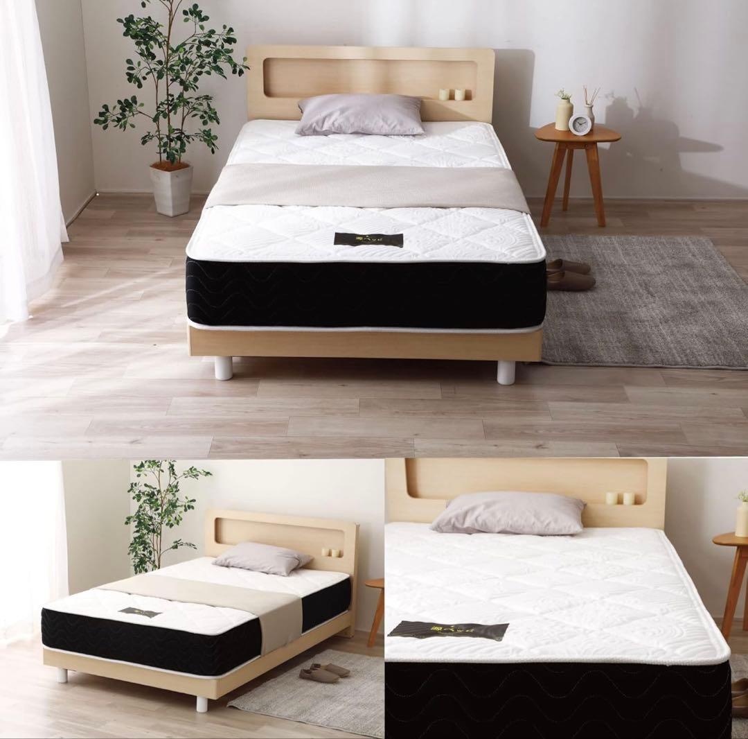 源ベッド 日本製　抗菌仕様ダブルマットレス夜香プレミアム　実物は写真後半に掲載