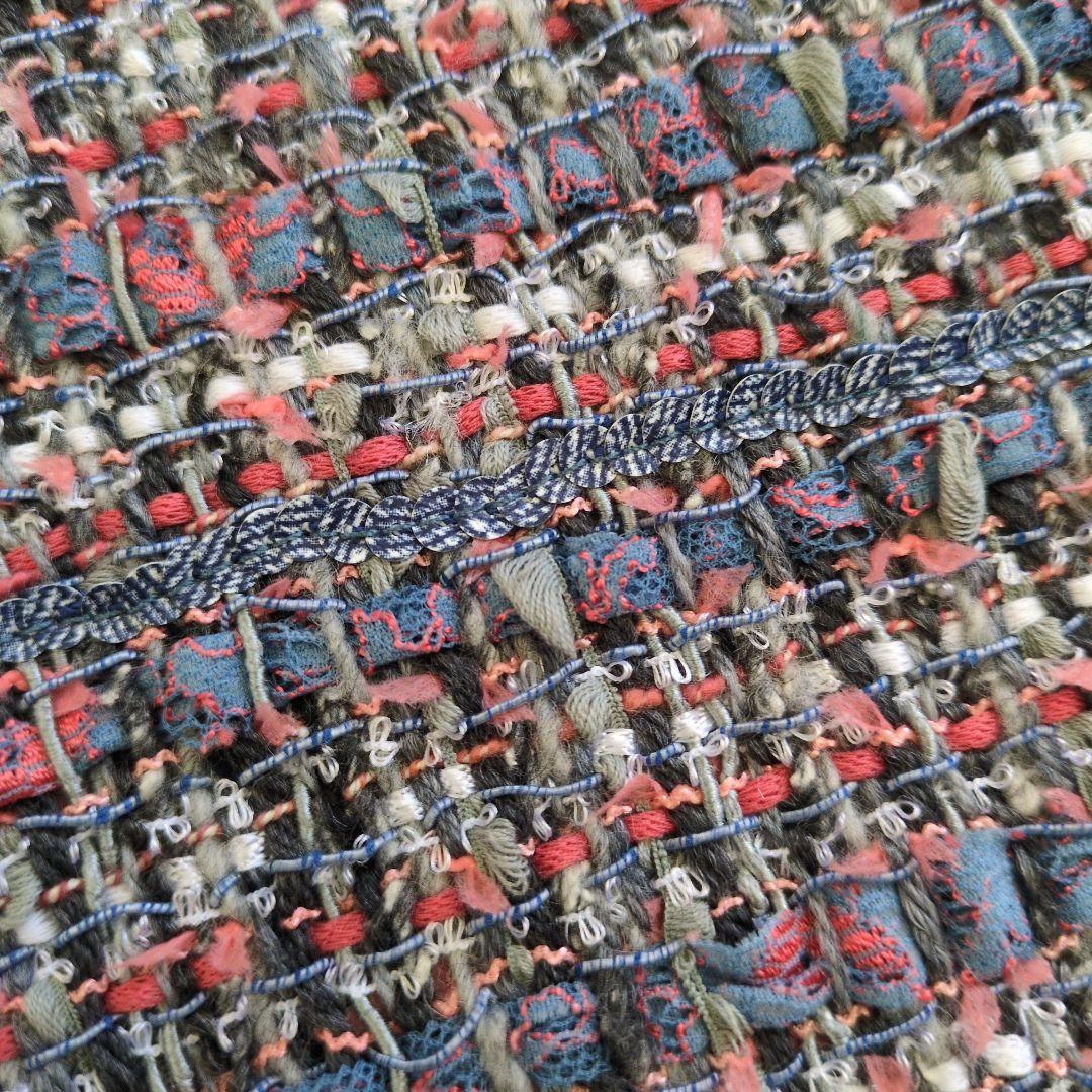 美品Rene 36　ファンシー　ツイード　ワンピース　ピンクパープル系ACT3