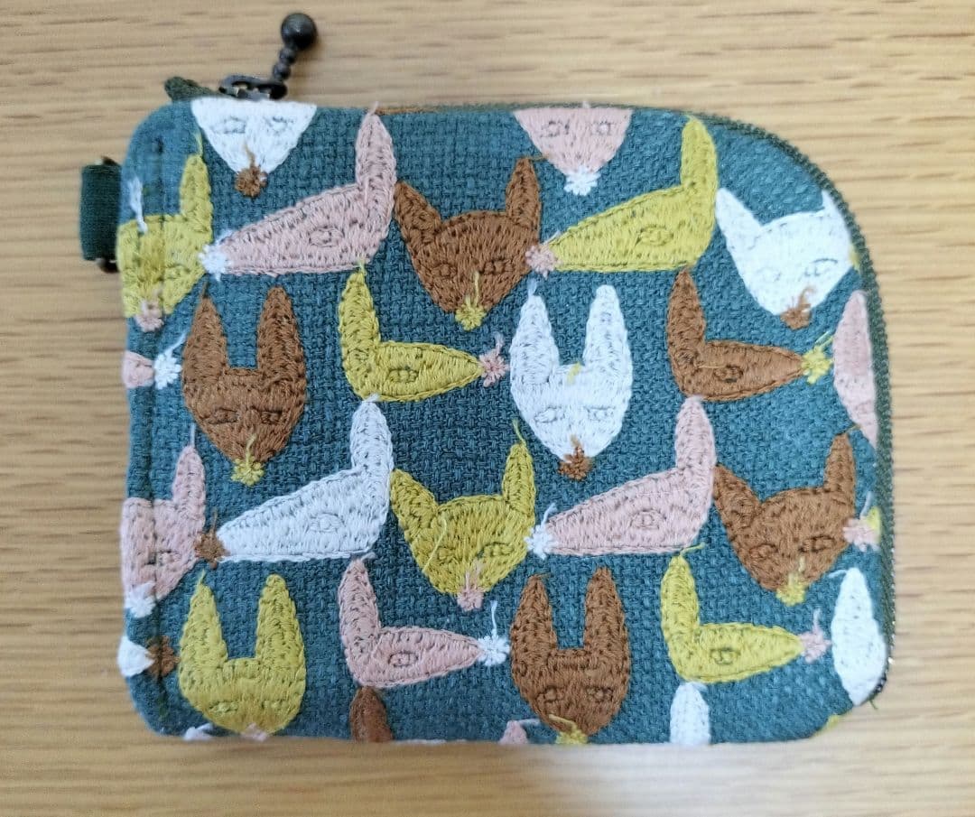 kako　ミナペルホネンハンドメイド　マチ付きハーフウォレットとキーポーチ