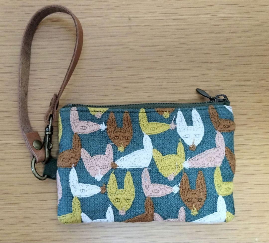 kako　ミナペルホネンハンドメイド　マチ付きハーフウォレットとキーポーチ
