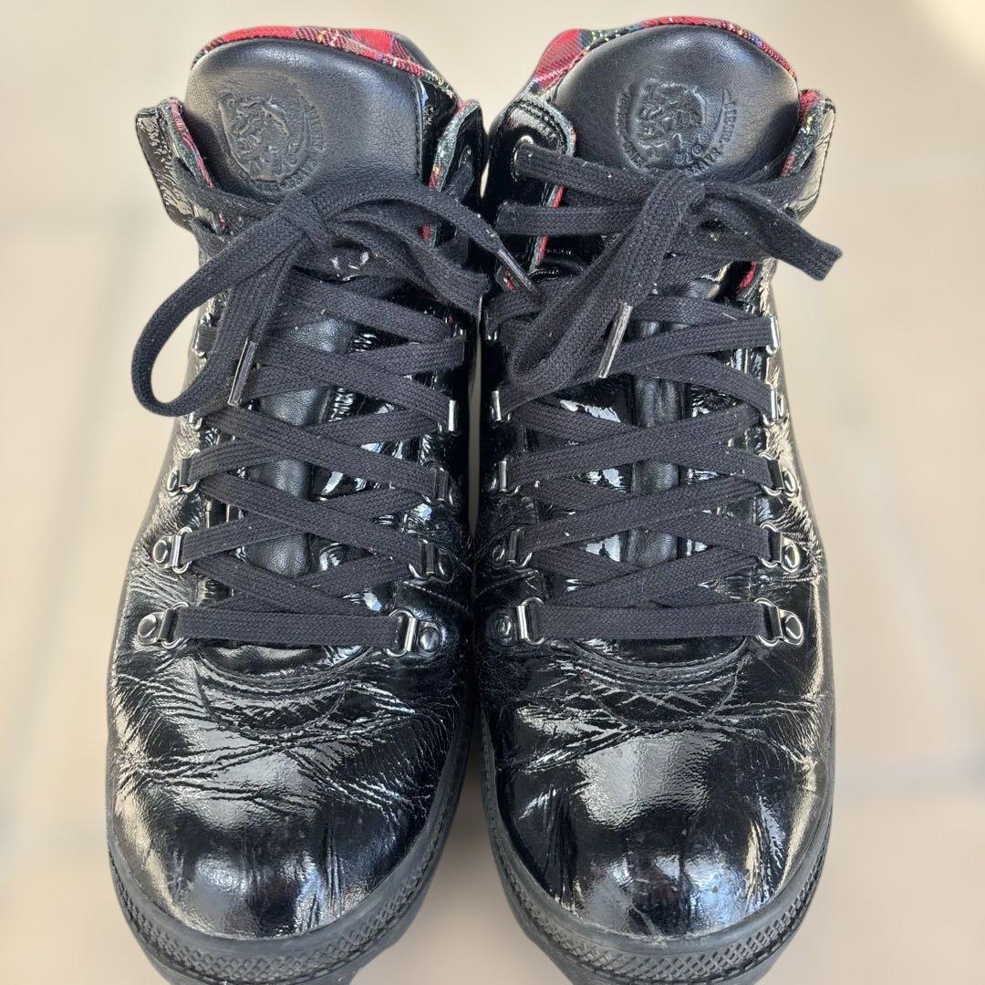 ど*ぶ様 DIESEL レザーブーツ　ブラック シューズ