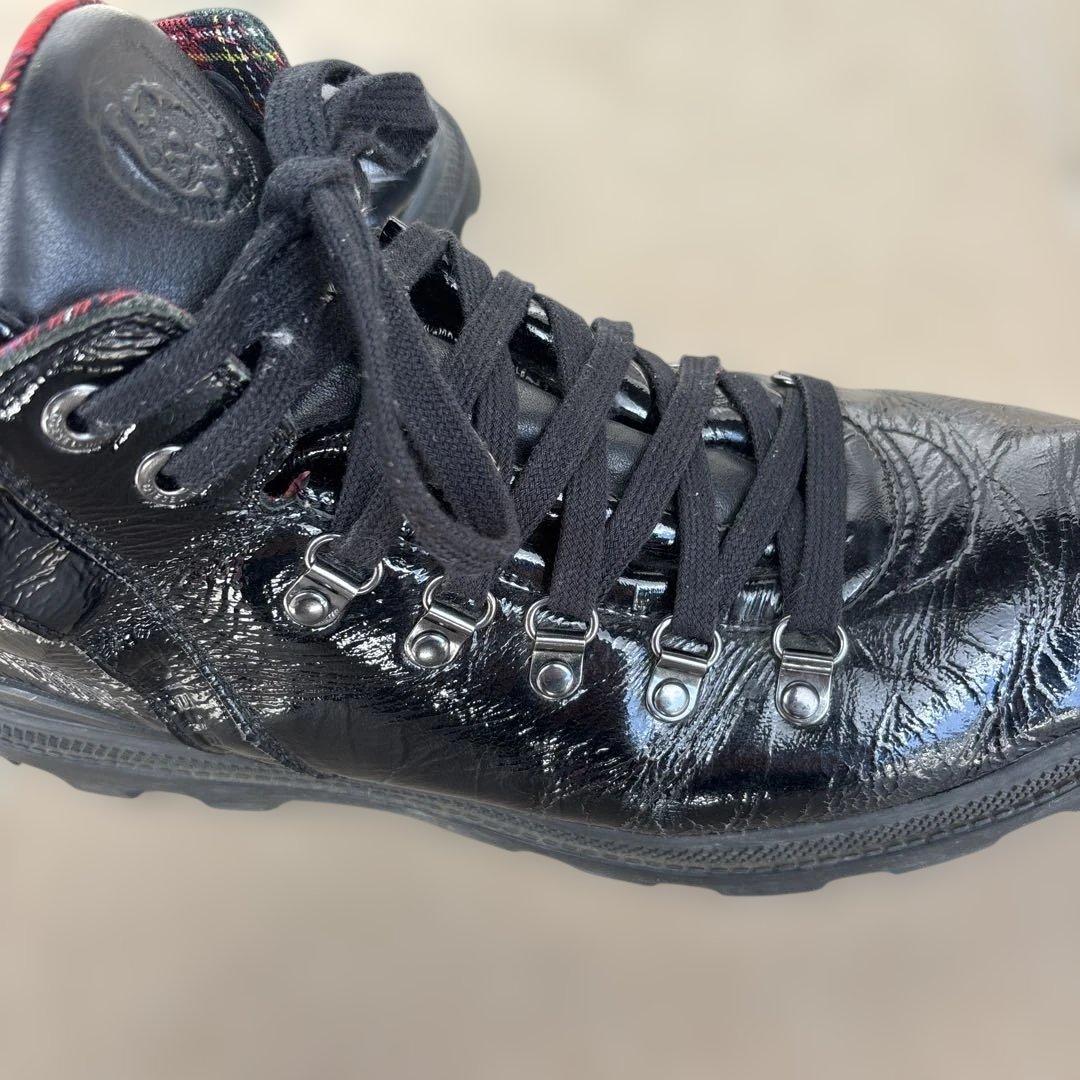 ど*ぶ様 DIESEL レザーブーツ　ブラック シューズ