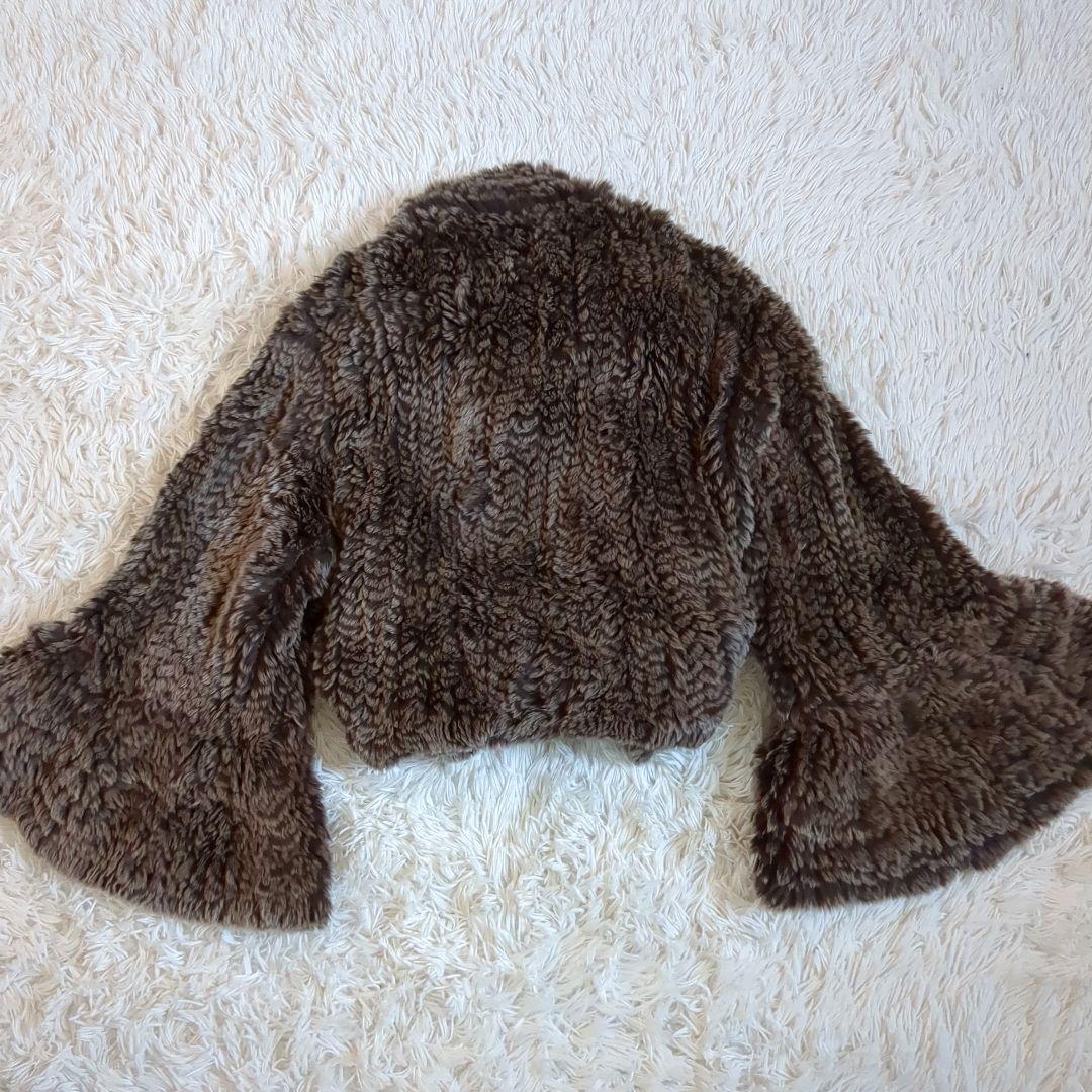 ミラショーン 最高級 レッキスラビットファー ポンチョ ケープ フリーサイズ