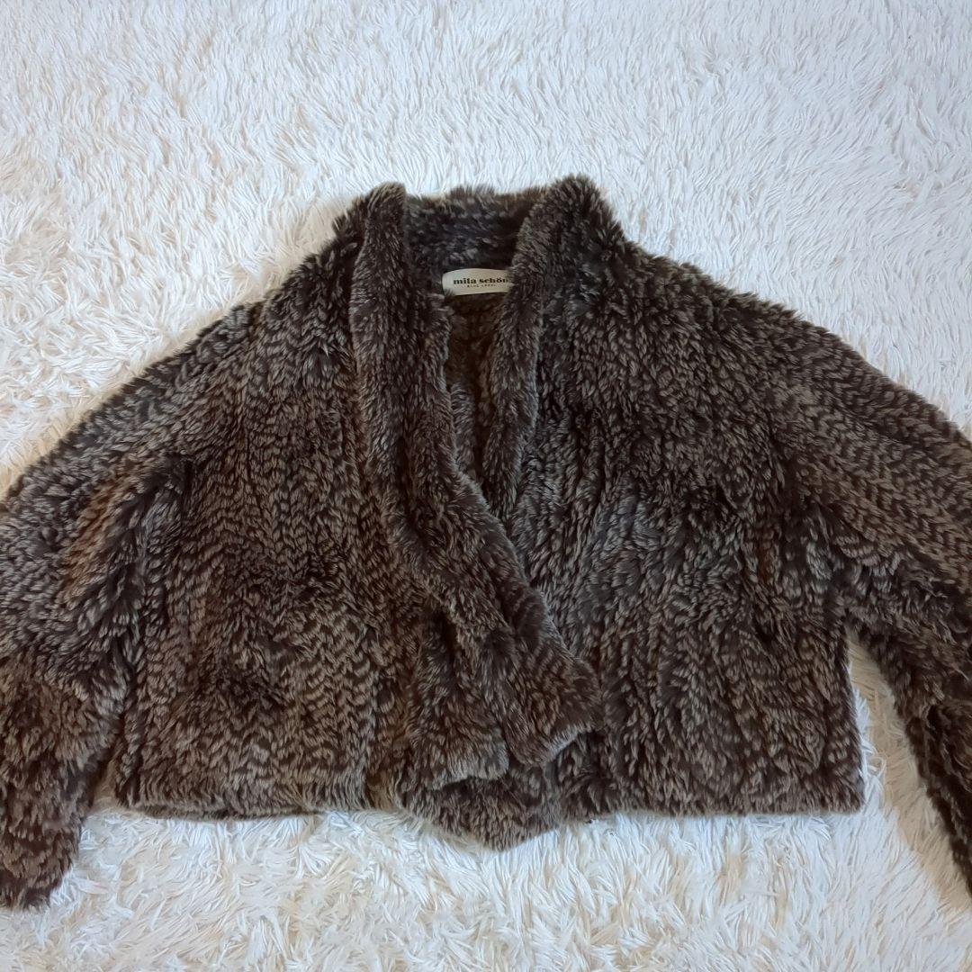 ミラショーン 最高級 レッキスラビットファー ポンチョ ケープ フリーサイズ