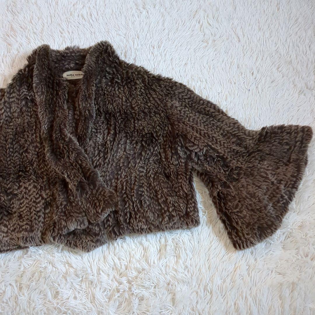 ミラショーン 最高級 レッキスラビットファー ポンチョ ケープ フリーサイズ