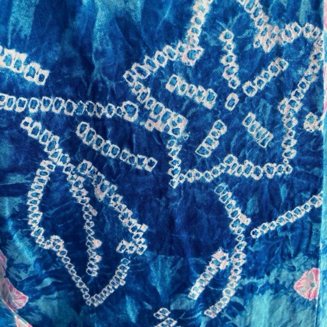 つくし 有松鳴海絞り・蜘蛛絞り浴衣　身丈157cm ピンク　No.-24