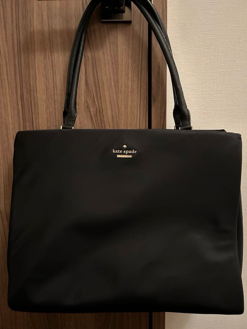 kate spade 黒 ナイロン ビジネスバッグ