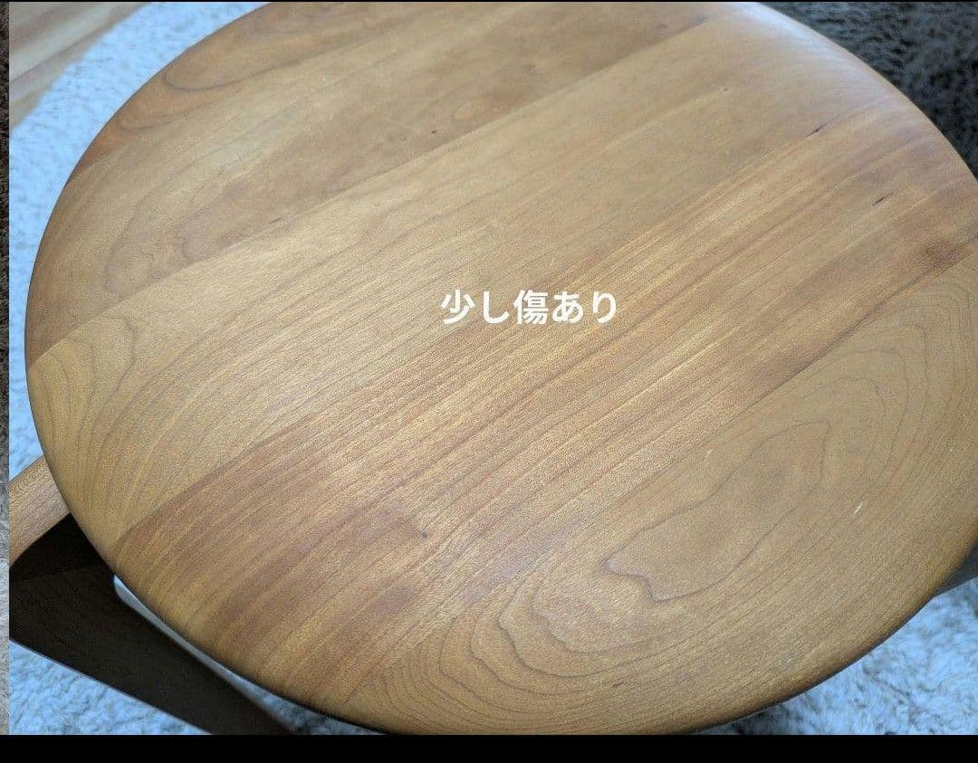 スツール DENTO 木製 無垢 チェリー 三つ足　一脚