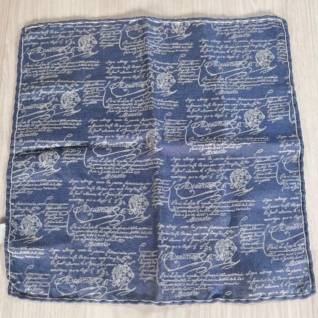 【未使用級】ベルルッティ　ハンカチ　スクリット　カリグラフィ　現行　近年モデル