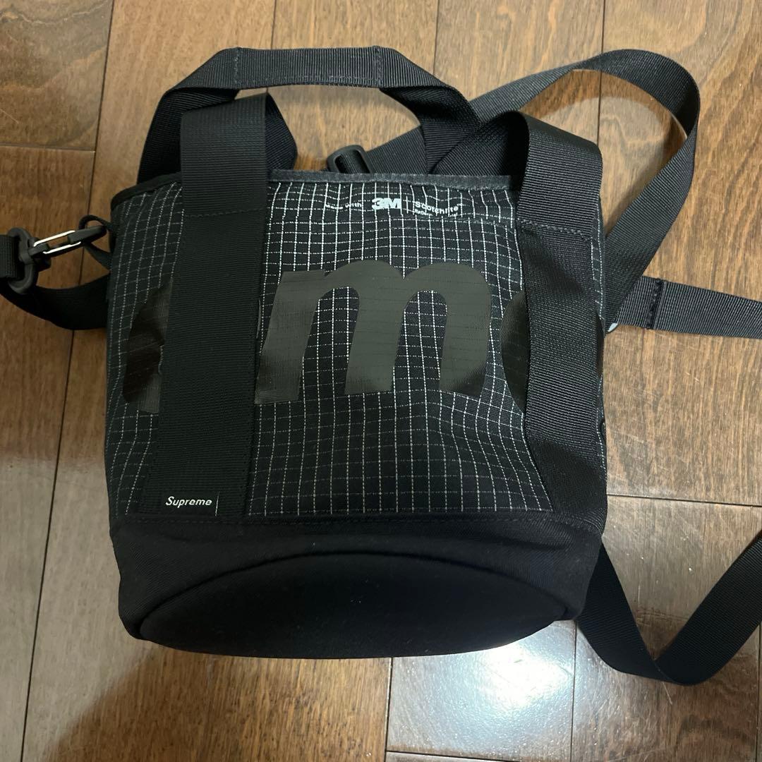 Supreme ショルダーバッグ　ドラムバッグ 黒 チェック柄