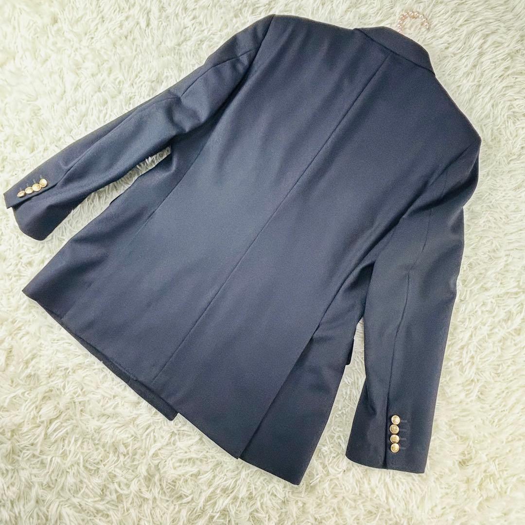 美品　バーバリー Burberryrs ダブルジャケット　紺ブレ　金ボタン