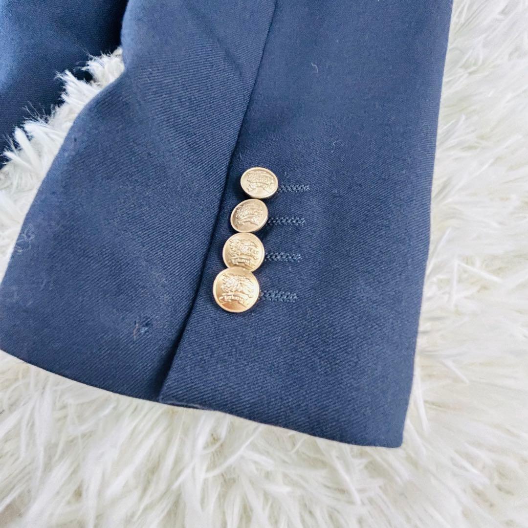 美品　バーバリー Burberryrs ダブルジャケット　紺ブレ　金ボタン