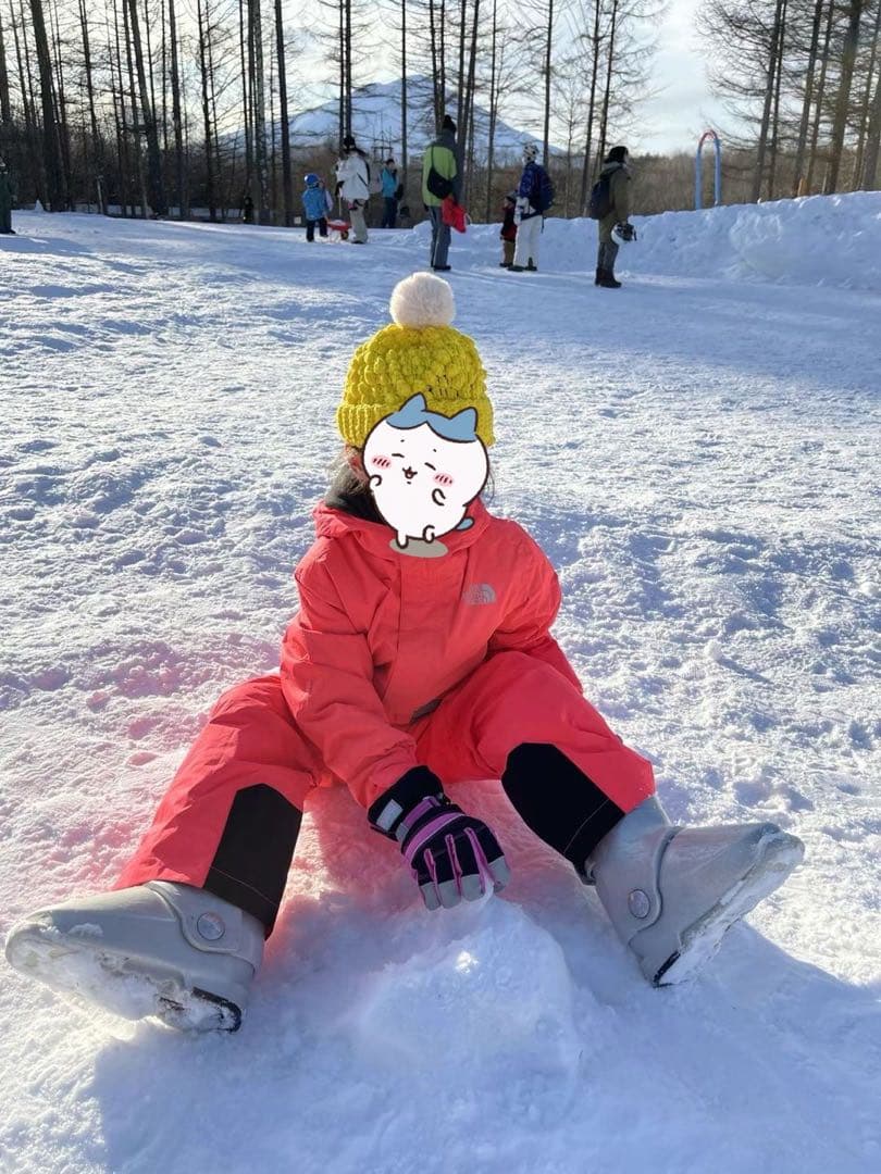 THE NORTH FACE 子供用スキーウェア 蛍光オレンジ　130