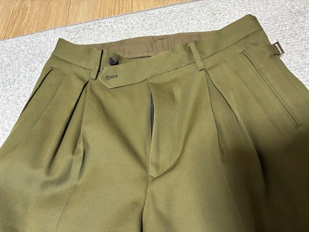 【R7購入美品】エディフィスLA BOUCLE ラブークル　カーキ　ワイドパンツ