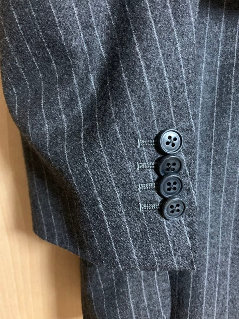 belvest ベルベスト フランネルチョークストライプスーツ48