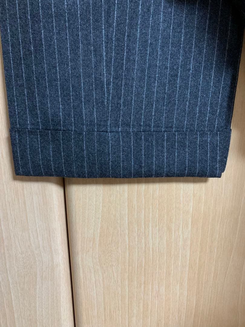 belvest ベルベスト フランネルチョークストライプスーツ48