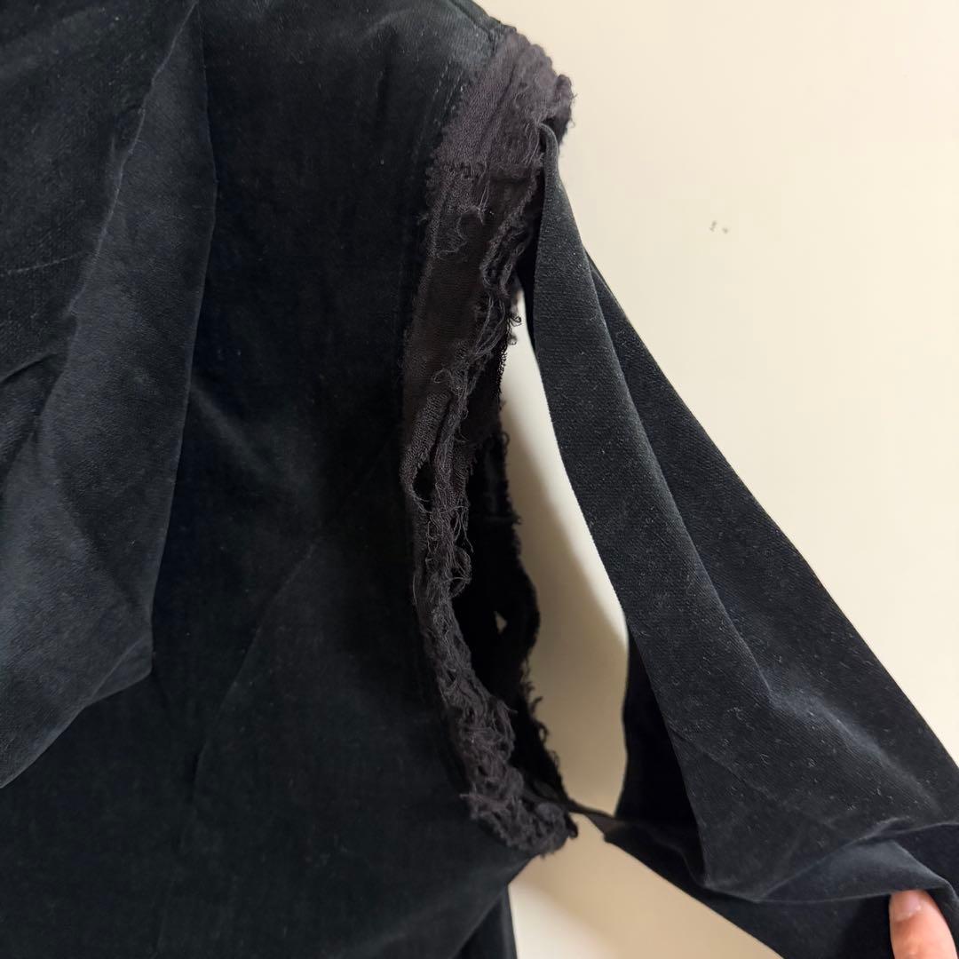 alice auaa 黒 フード付き 別珍 ロング ダッフルコート