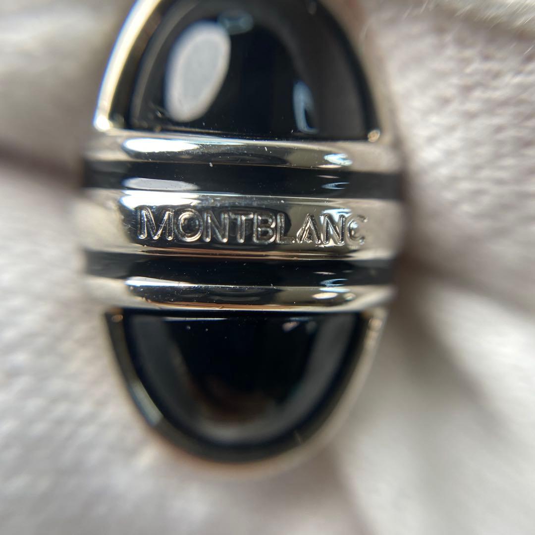 モンブラン MONTBLANE オニキス カフス シルバーカラー