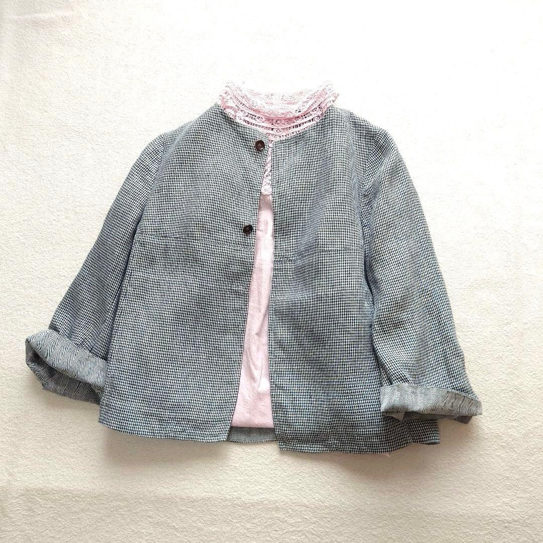 45R リネンのツイードジャケット　45rpm