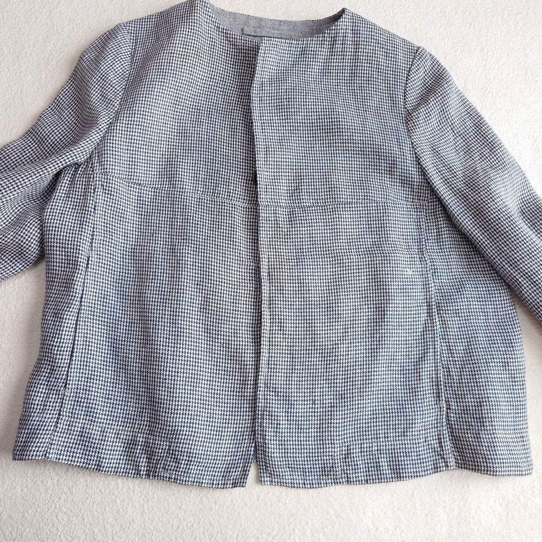 45R リネンのツイードジャケット　45rpm