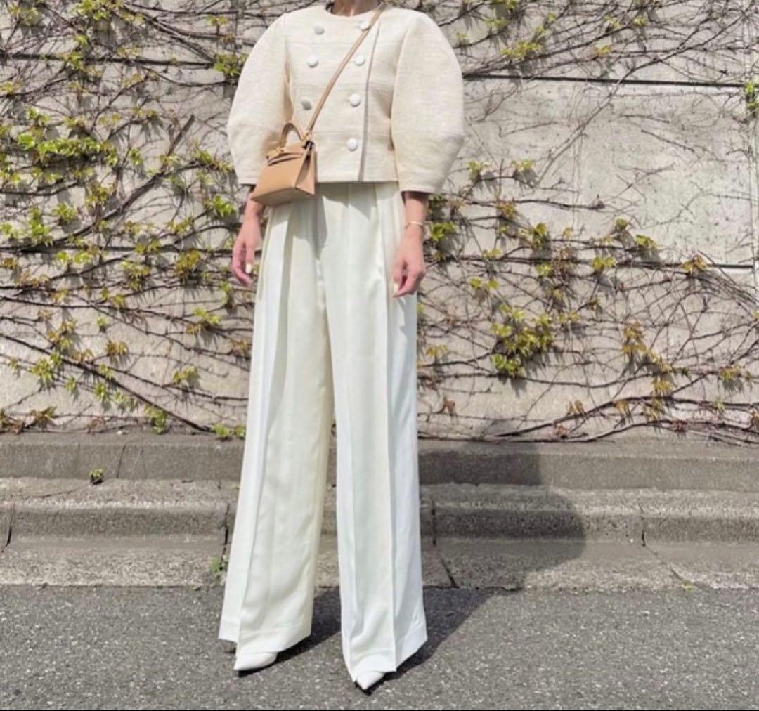 Cygne 定価39500円　ツイードジャケット Lydie白　シーニュ