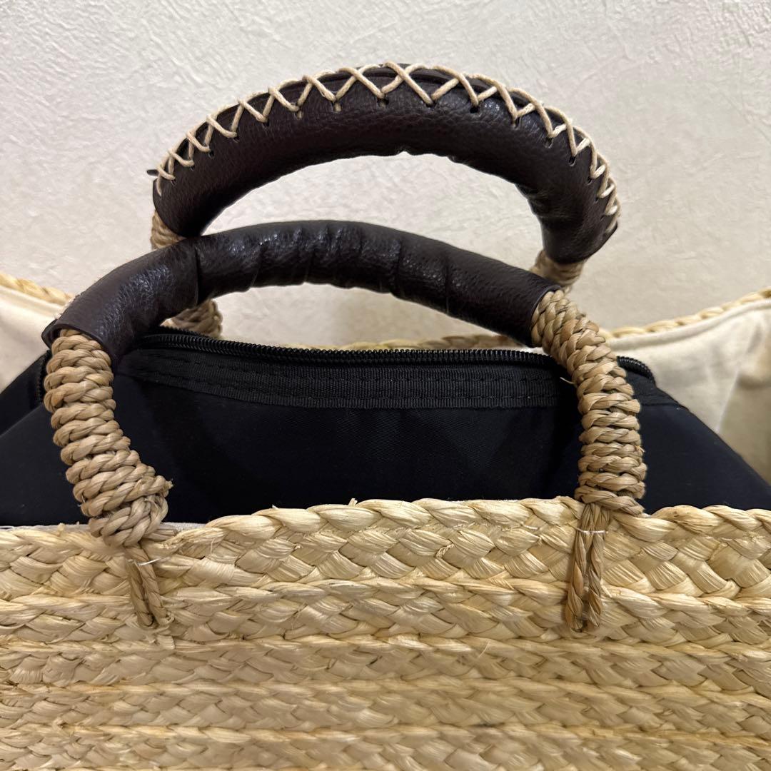 dean&deluca 保冷ポーチ付　かごバッグ　【美品】