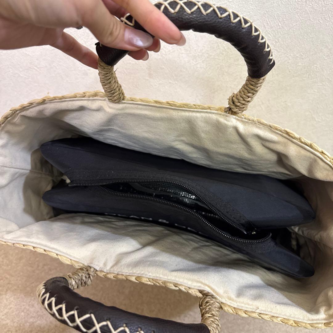 dean&deluca 保冷ポーチ付　かごバッグ　【美品】